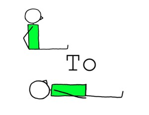 dandasana to supine